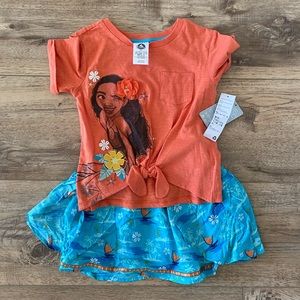 New Disney Store Moana Girls 5/6 Outfit